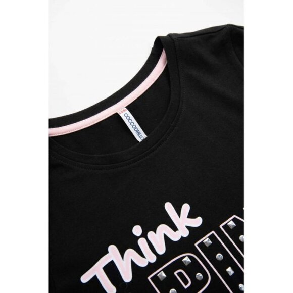 Coccodrillo black dress with front print - Picture 3 of 5